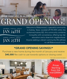 Join Us For The Grand Opening of Ribbonwood in Aubrey!
