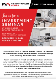 Join Us for an Investment Seminar with Service First Mortgage!