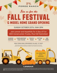 Lennar - Join Us for the Fall Festival & Model Home Grand Opening at Foree Ranch! 🍁