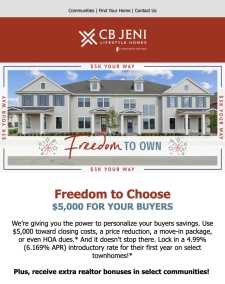 Limited Time Realtor Bonuses + $5K + Low Rate Available Now!
