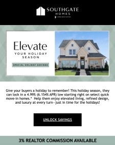 Lock in a 4.99% (6.154% APR) Rate for Your Buyers&rsquo; New Home!