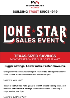 Lone Star Sales Event starts NOW! Texas-Sized Savings for a Limited Time!