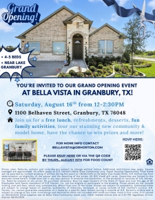 New Community Grand Opening @ Bella Vista in Granbury!