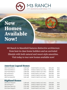 New Homes Available Now from the $400s at M3 Ranch