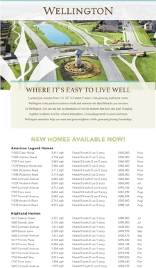 New Homes Available from the Mid $400s at Wellington in Fort Worth