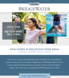 New Homes Now Available at Bridgewater in Midlothian