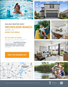 Nicholson Ranch: Coming Soon to Lavon!