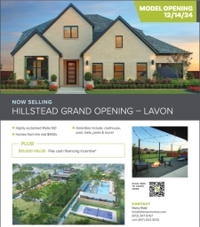 Now Selling New Homes in Hillstead in Lavon, TX!