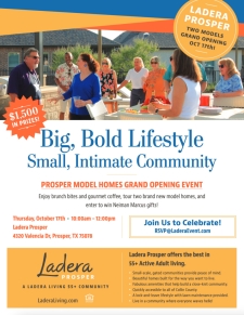 Prosper Model Homes Grand Opening Oct. 17th