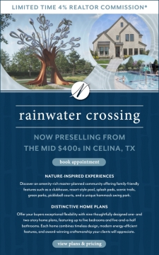 Rainwater Crossing Now Pre-Selling! Limited Time 4% Commission