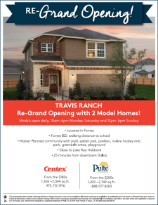 Re-Grand Opening of Travis Ranch with 2 New Model Homes!