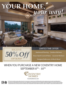 Receive 50% off options!*