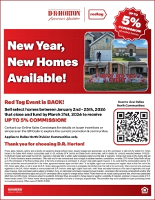 Red Tag is Back &ndash; Up to 5% Commission on select homes