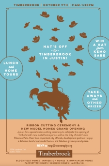 SAVE THE DATE: Hat’s Off to Timberbrook Grand Opening Event Oct 9th