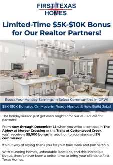 The Holidays Came Early! $5-$10K Bonuses for Our Realtor Partners