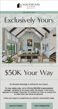 Two Weeks Only&mdash;$50K Advantage for Your Buyers
