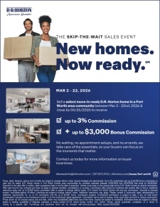 Up to 3% Commission on Select Move-In Ready Homes