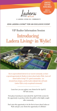 VIP Event - Introducing Ladera Living in Wylie!