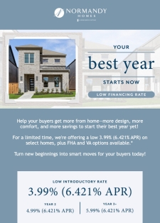 Your Buyers Best Year Starts with a Low Financing Rate!