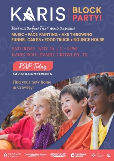You’re Invited! Fall Block Party Nov. 15 at Karis 🍁