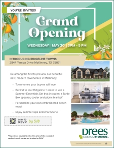 You&rsquo;re Invited: Ridgeline Towns Grand Opening in McKinney!