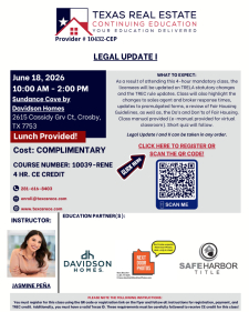 Legal Update I Class at Sundance Cove