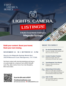 Lights, Camera, Listings at Magnolia Springs