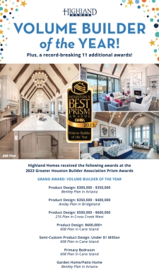 Highland Homes Won BIG at the Prism Awards