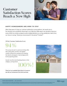 Customer Satisfaction Scores Reach a New High