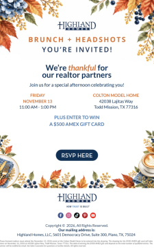 🍂 Realtors: Brunch, Headshots & a $500 Giveaway | Nov. 13