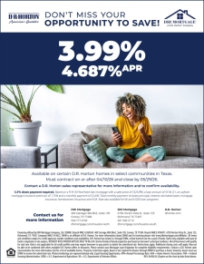 3.99% Rate in select communities