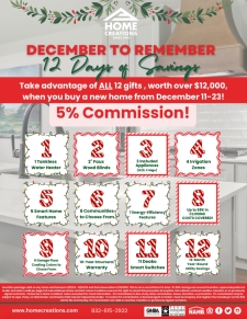 5% Commission and 12 Days of Savings