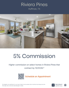Below Market Rates + 5% Commission in Riviera Pines
