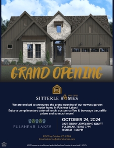 Celebrate the Grand Opening of Our New Fulshear Lakes Model Home!