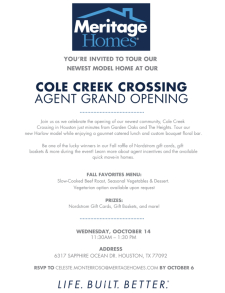 Cole Creek Crossing Grand Opening | Enjoy a Floral Bouquet Bar, Fall Feast & Prizes!