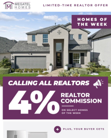 Earn 4% on Select Homes of the Week, Plus a Move-In Package for Your Buyer. Limited Time Only.
