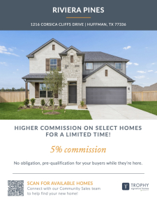 Earn Up to 5% Commission in Huffman, TX