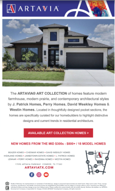 Explore the ART Collection Homes Available Now