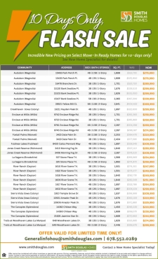 Flash Sale🚨 HUGE Savings. Select Homes. This Week Only!