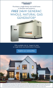 Limited Time Incentive: Free Generator on New Build Homes!