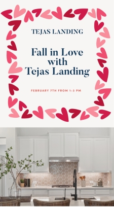 Love is in the Air at Tejas Landing on February 7th