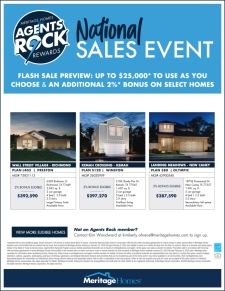 National Sale Sneak Peek! Additional 2% Bonus on Over 60 Homes