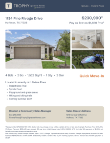 New Home in Huffman for $230,990