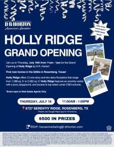 You're Invited – July 16 - Holly Ridge Grand Opening!