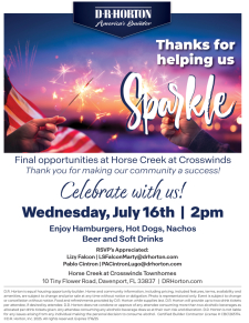 Horse Creek at Crosswinds Event!