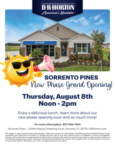 Sorrento Pines New Phase Grand Opening!