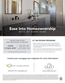 2/1 Buydown Program - Craft Homes