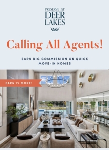 Earn Big Commission on Quick Move-In Homes in Preserve at Deer Lakes!