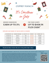Osprey Ranch Homes' Christmas in July Savings!