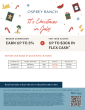 Osprey Ranch TownHomes Christmas in July Savings!
